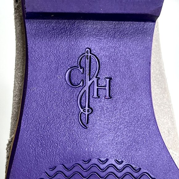 COLE HAAN Gray Purple Wingtip Oxford Shoes 6.5 - Picture 7 of 10